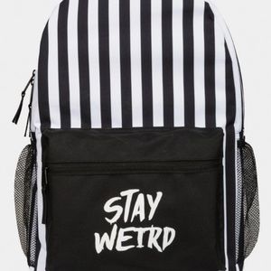 Cute Stay Weird Stripped Backpack
